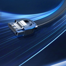 Kabel SATA-hoekkabel 1.0-3.0 tot 5 GB / s 0.5m - Zwart