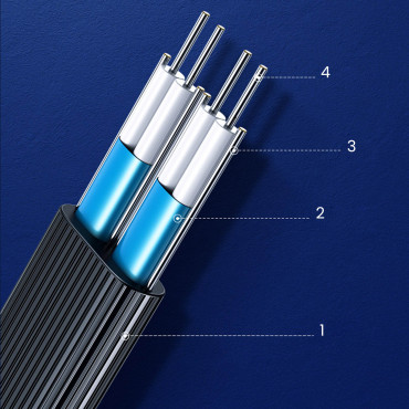 SATA Flat Cable-kabel 1.0-3.0 tot 5 GB / s 0.5m - Zwart