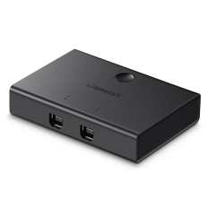 Adaptér adaptéra adaptéra 2x USB-B - USB-A - čierna