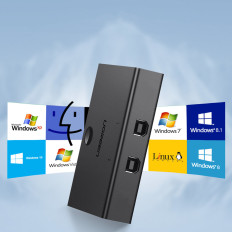 Switch Adapter Adapter Adapter 2x USB-B - USB-A - zwart