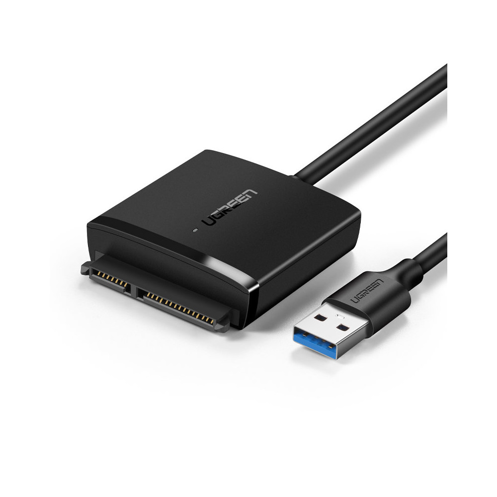Káblový adaptér pre HDD a SSD SATA 2.5 '' / 3.5 '' USB 3.0 až 12TB - čierna
