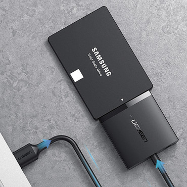 Kabeļu adapteris HDD un SSD SATA 2.5 '' / 3.5 '' USB 3.0 līdz 12TB - melns