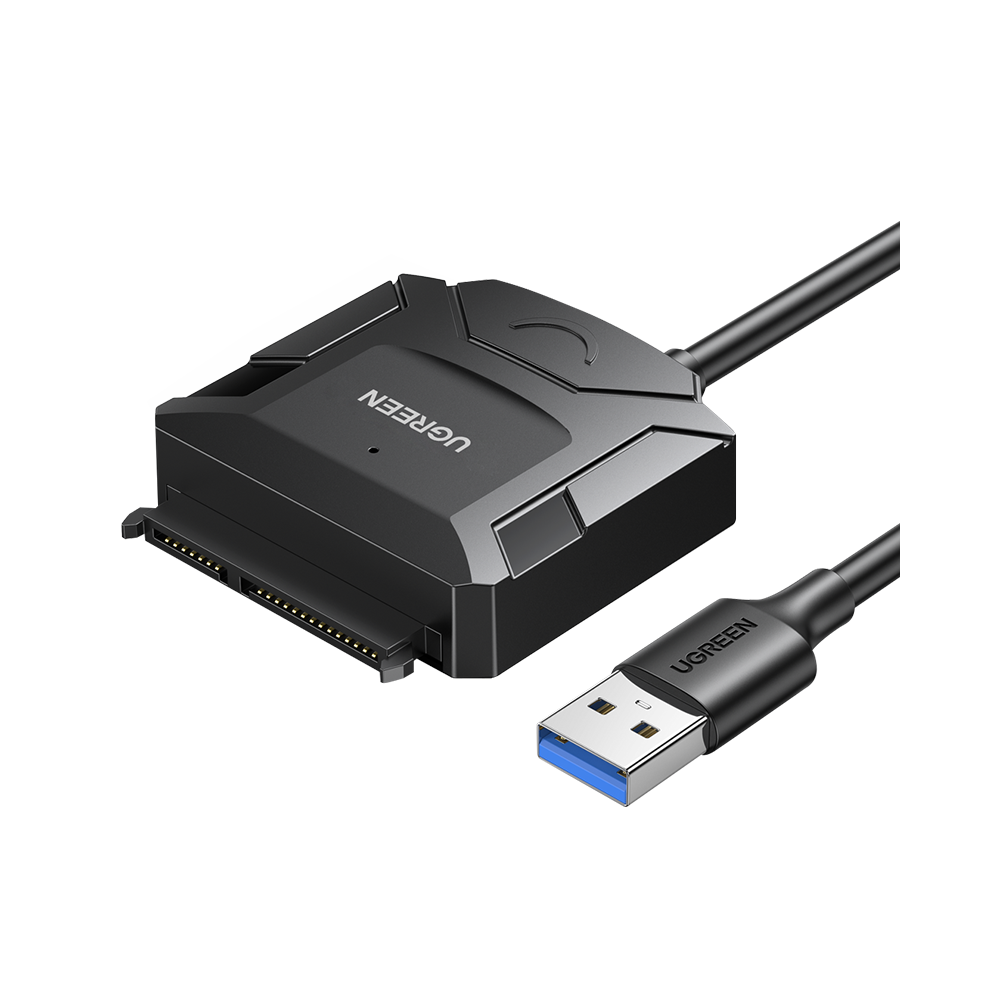 Kabeladapter för HDD och SSD SATA 2,5 '' / 3,5 '' USB 3.0 till 4TB - Svart