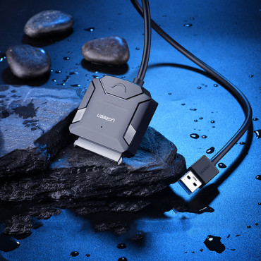 Kabeladapter för HDD och SSD SATA 2,5 '' / 3,5 '' USB 3.0 till 4TB - Svart