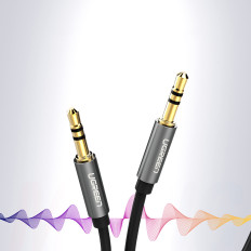 Aux Mini Jack Audiokaapeli 3.5mm 1m - musta