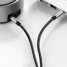 Aux Mini Jack Audio Cable 3.5mm 1m - svart