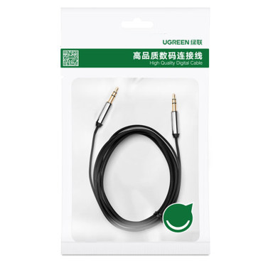 Aux Mini Jack Audio Cable 3.5mm 1m - svart