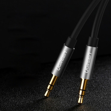 Aux Mini Jack Audio Cable 3.5mm 1m - svart