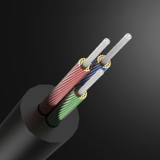 Aux Mini Jack Audio Cable 3.5mm 1m - svart