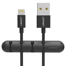 Οργανωτής λαβή έως 4 καλώδια αυτοκόλλητων καλωδίων - μαύρο