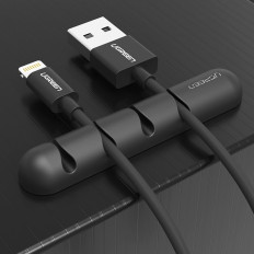 Veranstaltergriff bis zu 4 Kabel selbstklebender Drähte - schwarz