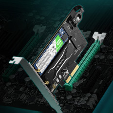 Adaptér expanznej karty PCIE 3.0 x4 Ďalšie dve SSD Slots M.2 M-KEY a M.2 B-KEY