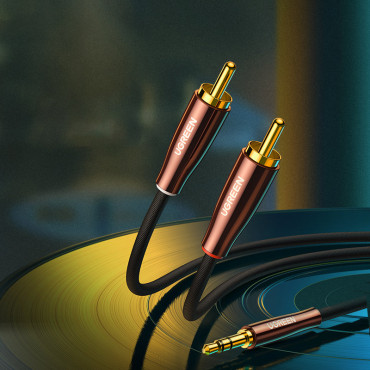 Garso vario kabelio kabelis 3.5mm Mini Jack - 2x RCA 2m