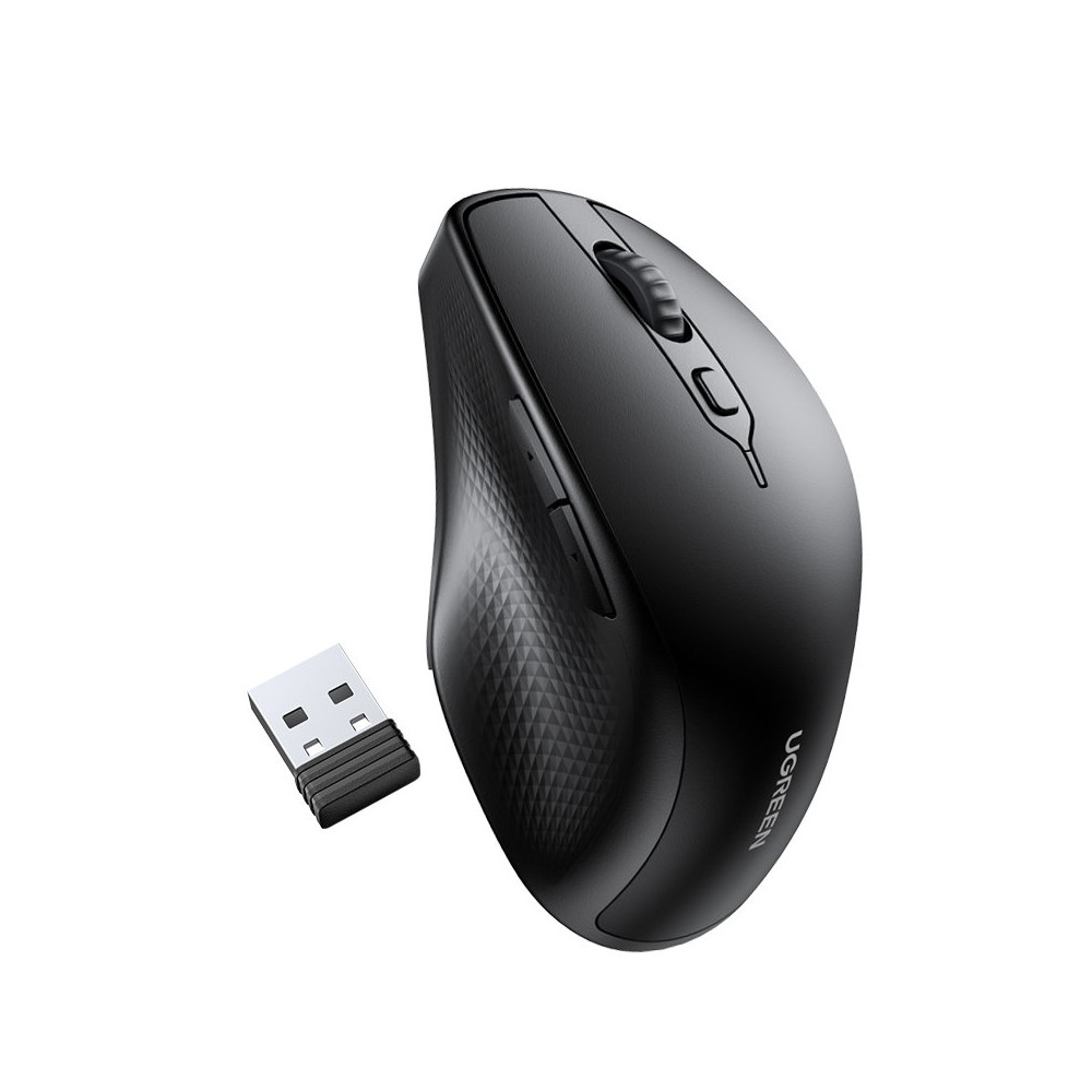 Silent Ergonomisk trådlös dator Mus 2x AA - Svart