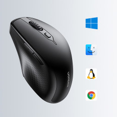 Silent Ergonomisk trådlös dator Mus 2x AA - Svart