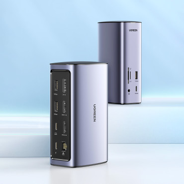 12W1 Multifunkcionalni adapter za vzpostavitev pristanišča Ugreen CM555 - Siva