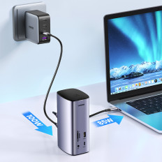 12W1 Multifunkcionalni adapter za vzpostavitev pristanišča Ugreen CM555 - Siva