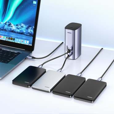 12W1 Multifunkcionalni adapter za vzpostavitev pristanišča Ugreen CM555 - Siva