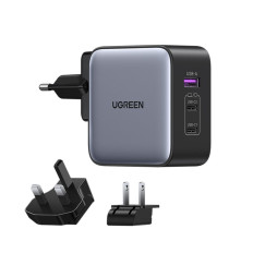 Universal Network Charger USB 2XUSB-C EU / UK / US - Sorte plugins