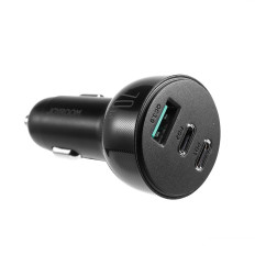 Caricabatterie per auto per porte USB più leggeri e 2x USB-C 70W - Nero
