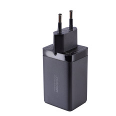 Caricabatterie Apertificato veloce USB 2x USB-C + Cable USB-C 1.2m - Nero