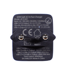 Snabb Aperticate Charger USB 2x USB-C + USB-C-kabel 1.2m - svart