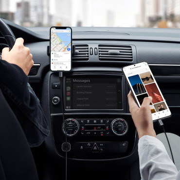 Carregador de carro USB Rápido e USB-C 30W PD PPS - Gray