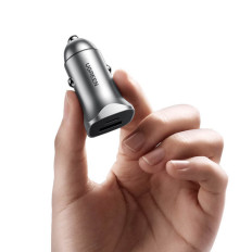 Carregador de carro USB Rápido e USB-C 30W PD PPS - Gray