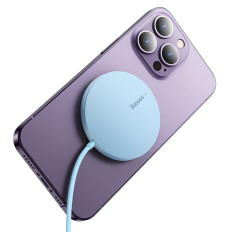 Mini3 simple Magsafe Qi 15w - Chargeur magnétique à induction bleue