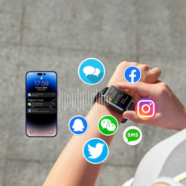 SmartWatch JR-FT5 Fit-Life-serien med anslutningsfunktion - Svart