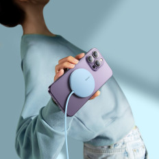 Mini3 simple Magsafe Qi 15w - Chargeur magnétique à induction bleue