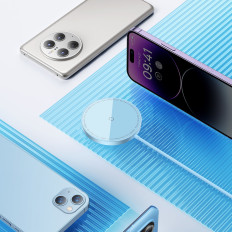 Enkel mini3 Magsafe Qi 15W - blå induksjon magnetisk lader