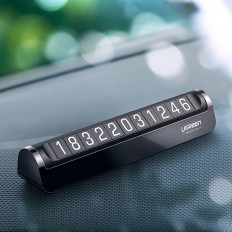 Parkeringsplatta för bilen på förarens telefonnummer - Svart