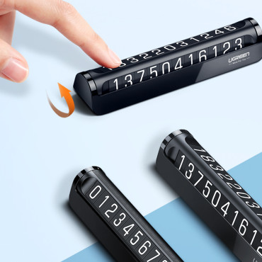 Parkovací deska pro auto na telefonní číslo řidiče - černá