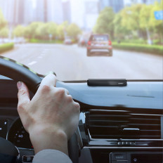 Parkeringsplatta för bilen på förarens telefonnummer - Svart