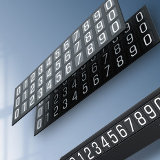 Parkeringsplade til bilen på førerens telefonnummer - Sort