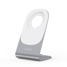 Carregador de indução de 15w Qi com Magsafe + Stand Magnético para o telefone - Branco