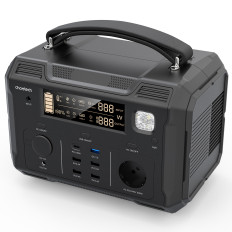 Portatīvais tūrists PowerBank Power Station 484Wh 500W LED - melns