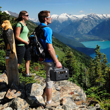 Portatīvais tūrists PowerBank Power Station 484Wh 500W LED - melns