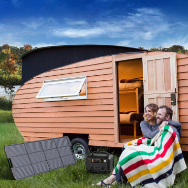 Tragbare Touristenzufuhrkraftwerk 484WH 500W LED - Schwarz