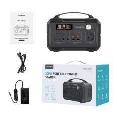 Portable Tourist PowerBank Power Station 281Wh 300W LED - Svart