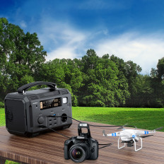 Tragbare Touristenzufuhrkraftwerk 484WH 500W LED - Schwarz