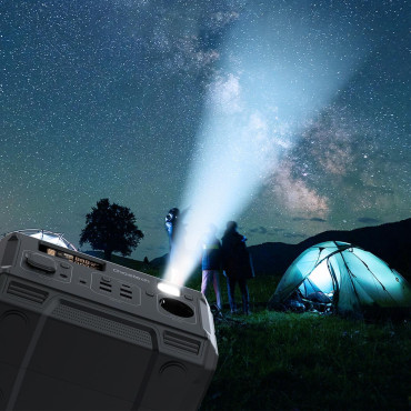 Nešiojamasis turizmo PowerBank elektrinė 281Wh 300W LED - juoda