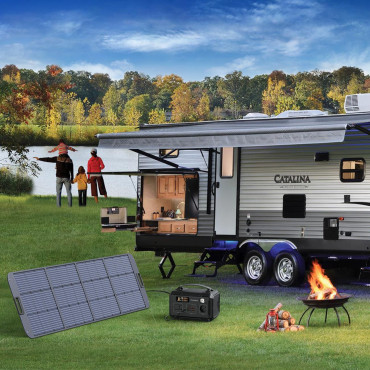 Bärbar turist Powerbank Power Station 281Wh 300W LED - Svart