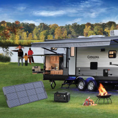 Bärbar turist Powerbank Power Station 281Wh 300W LED - Svart