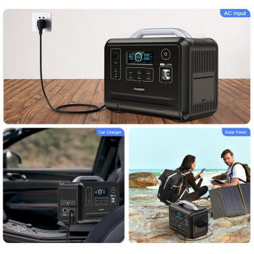 Powerbank touristique portable LIFEPO4 960WWWWU 1200W - Noir