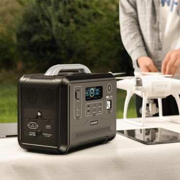 Portatīvais tūrists PowerBank LIFEPO4 960Wh 1200W - melns