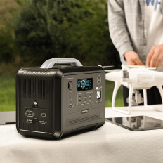 Portatīvais tūrists PowerBank LIFEPO4 960Wh 1200W - melns