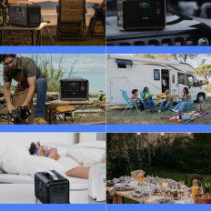 Φορητό τουριστικό PowerBank LifePO4 960WH 1200W - Μαύρο