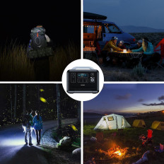 Portatīvais tūrists PowerBank LIFEPO4 960Wh 1200W - melns